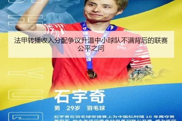 法甲转播收入分配争议升温中小球队不满背后的联赛公平之问